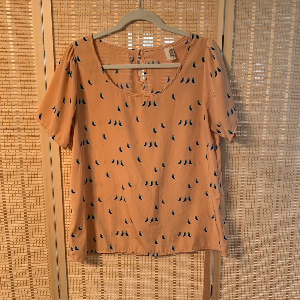 Parakeet patterned shirt